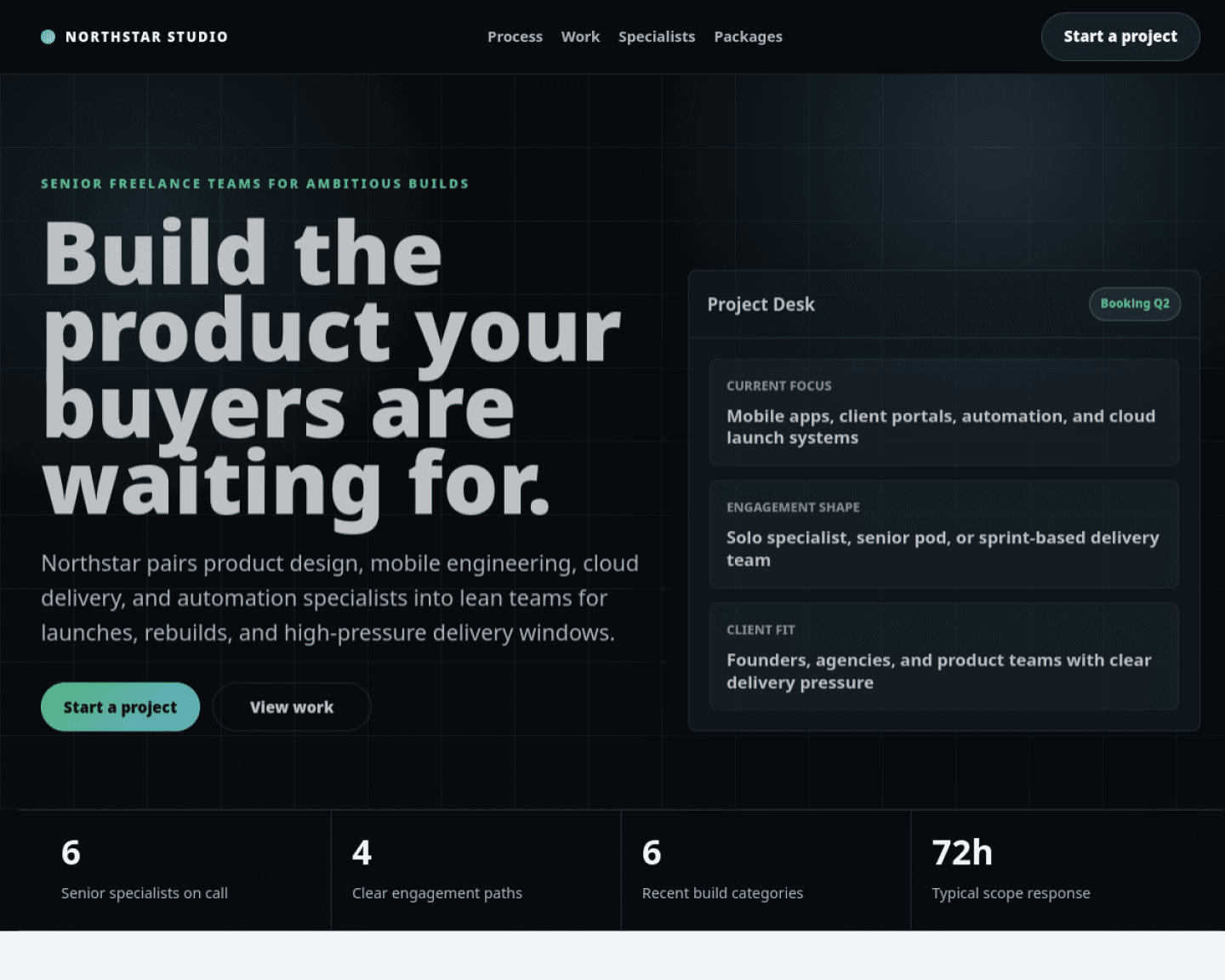 Northstar landing page